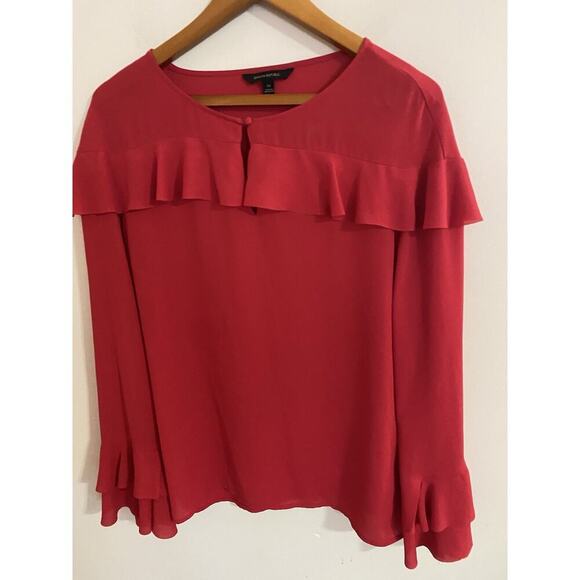 Banana Republic Red Blouse Size M - Picture 2 of 6